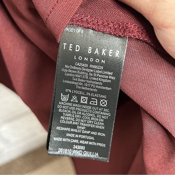 TED BAKER London Giullia Jersey Dress with Ruched Circle NWOT - Picture 13 of 16